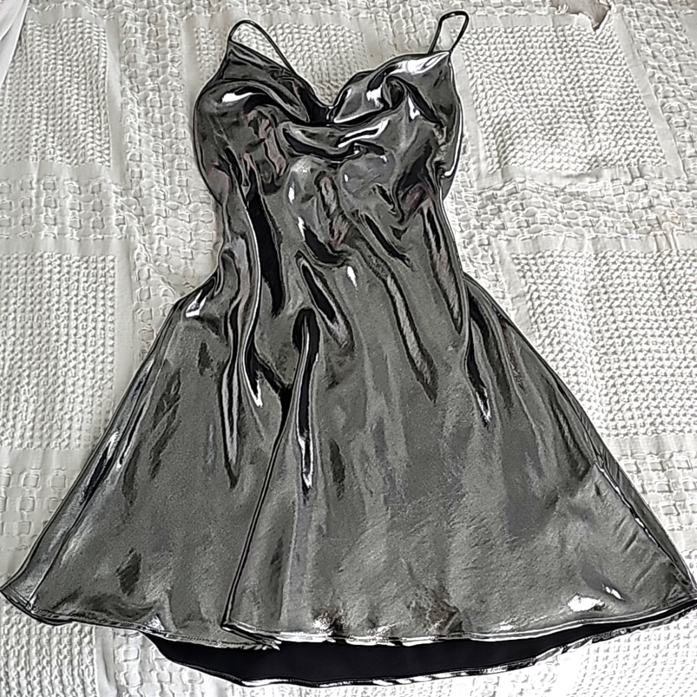 Zara Silver Mettalic Dress - size XS